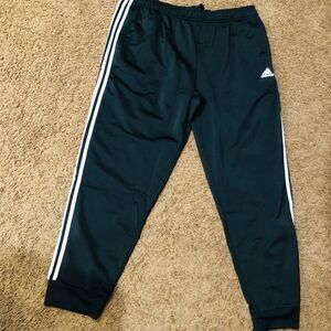 Adidas Men's Regular Fit Tapered Leg Jogger Pants 3 Stripe Black Size 2XL‎ NWT